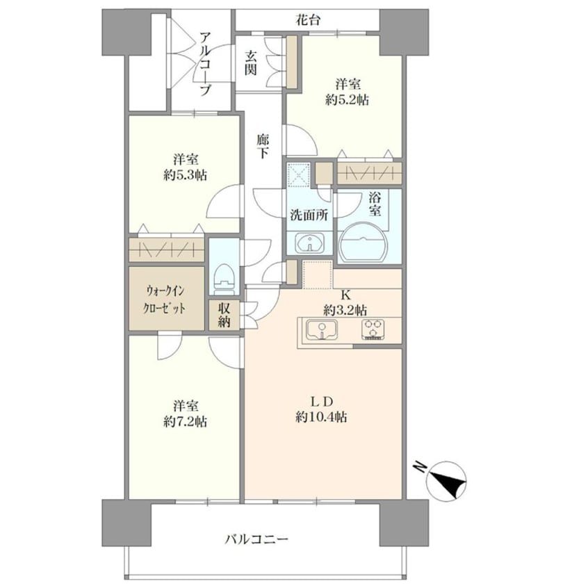 間取図 ダイアパレスアクス幸町