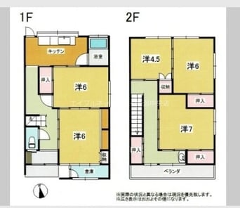 間取図 本間町貸家