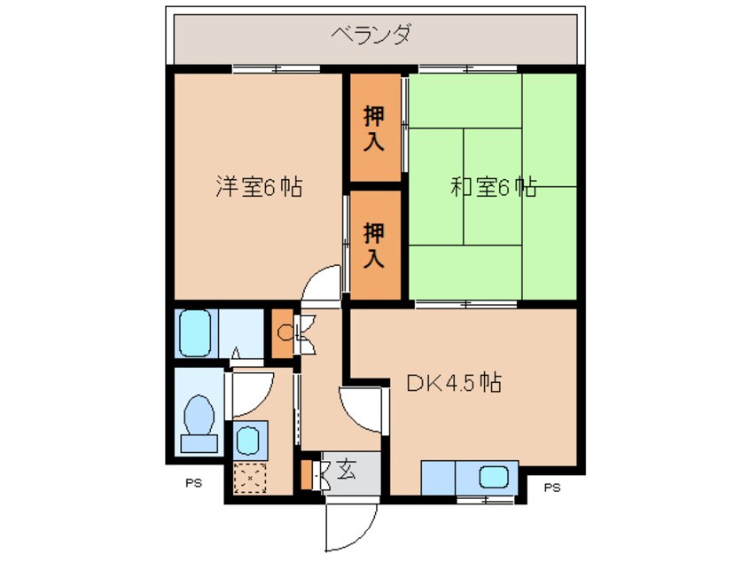 間取図 日豊本線/中津駅 徒歩10分 7階 築31年