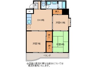 間取図 日豊本線/中津駅 徒歩10分 3階 築31年