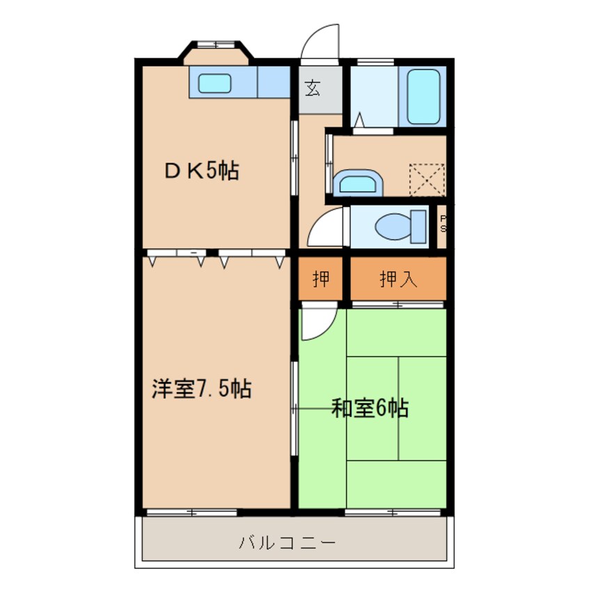 間取図 日豊本線/中津駅 車移動　4分2km 2階 築20年