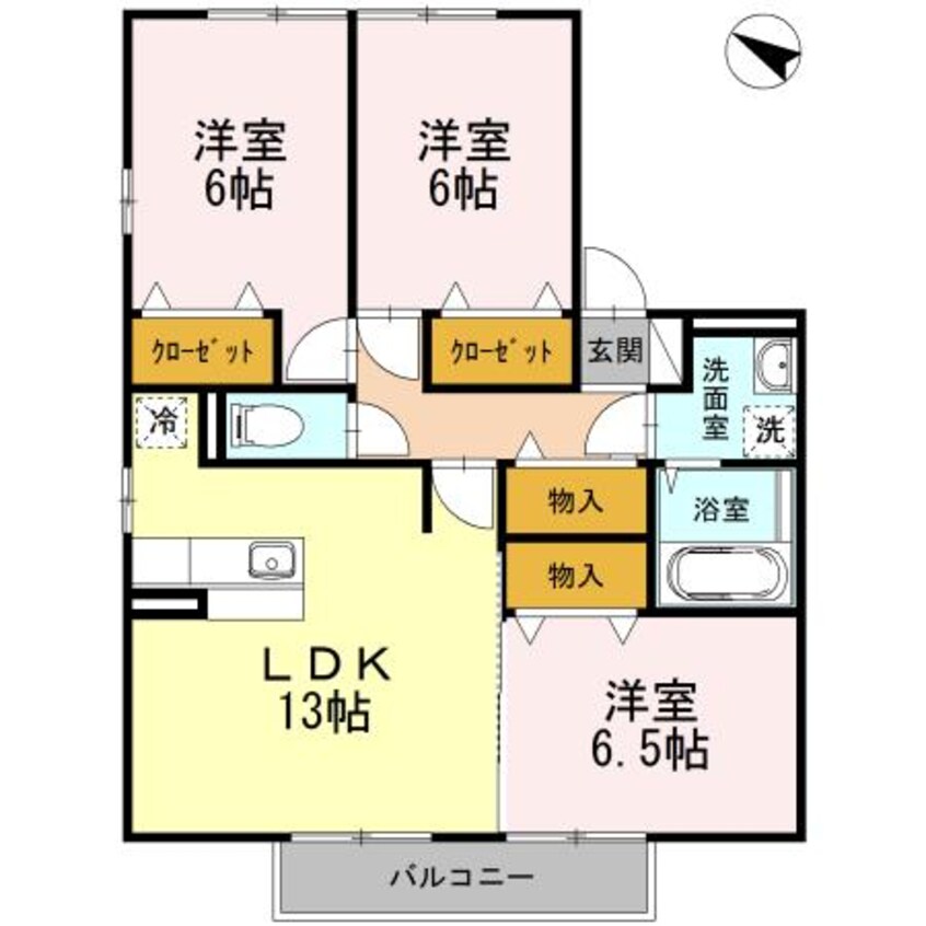 間取図 大分交通バス（中津市）/中津競馬場 徒歩4分 2階 築17年