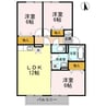 大分交通バス（中津市）/園田 徒歩2分 2階 築20年 3LDKの間取り
