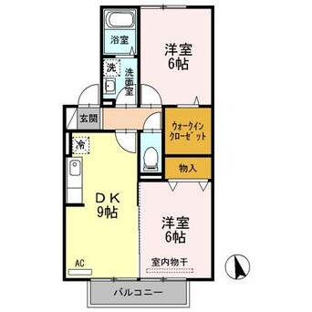 間取図 日豊本線/東中津駅 徒歩11分 2階 築18年