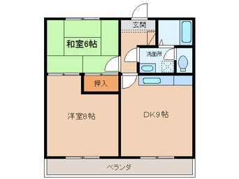 間取図 日豊本線/中津駅 徒歩8分 3階 築26年