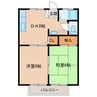 大分交通バス（中津市）/田尻 徒歩7分 2-2階 築38年 2DKの間取り