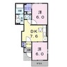 日豊本線/東中津駅 車移動 1階 築16年 2DKの間取り