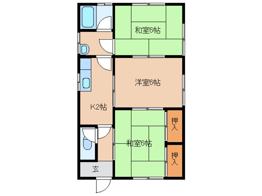 間取図 日豊本線/中津駅 車移動　7分2.7km 1階 築29年