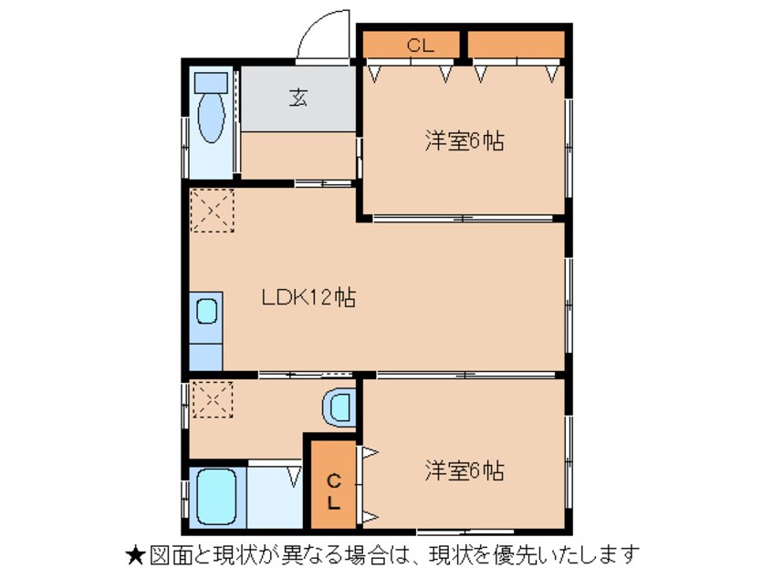 間取図 大分交通バス（中津市）/東新田 徒歩3分 1階 築15年