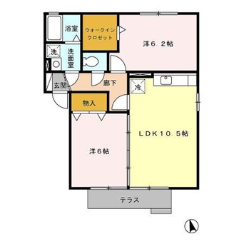 間取図 大分交通バス（中津市）/下永添 徒歩2分 1階 築19年