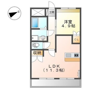 間取図 日豊本線/東中津駅 徒歩21分 2階 築14年