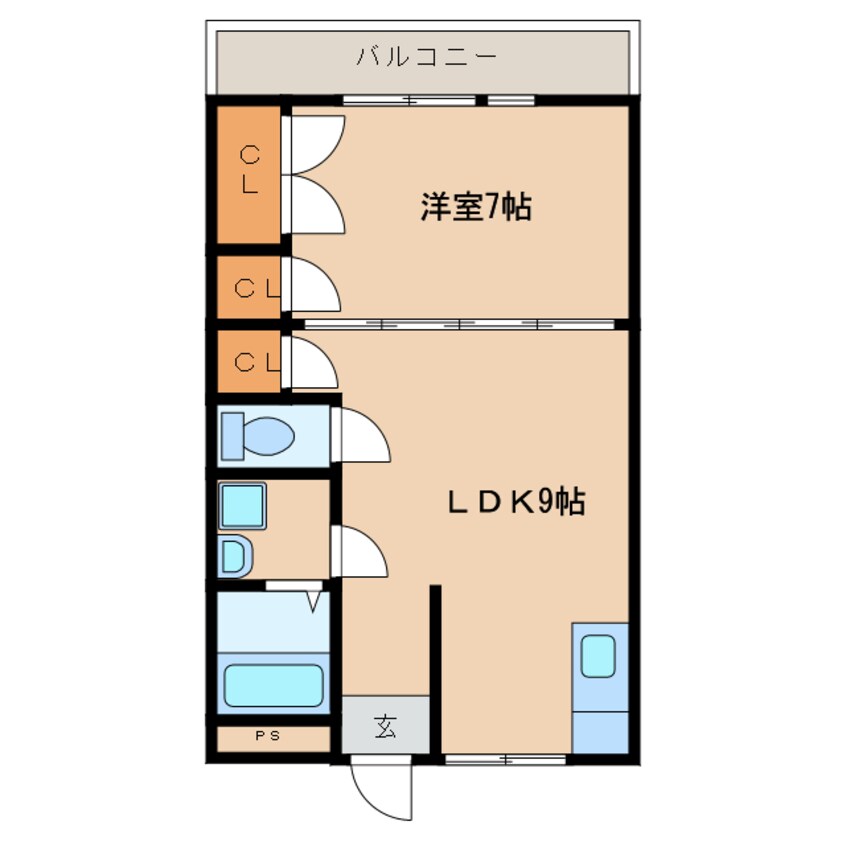 間取図 日豊本線/中津駅 徒歩13分 2階 築30年