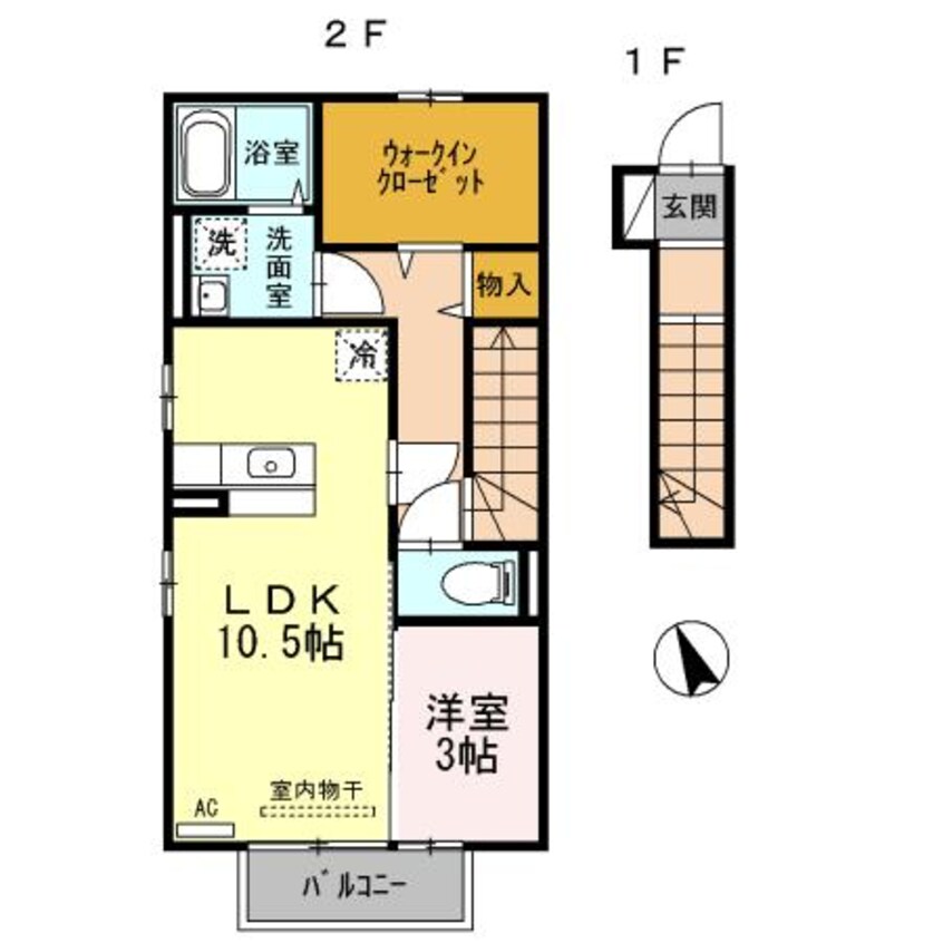 間取図 日豊本線/中津駅 徒歩34分 1-2階 築11年