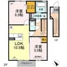 日豊本線/中津駅 徒歩31分 1-2階 築12年 2LDKの間取り
