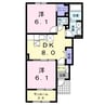 日豊本線/中津駅 徒歩12分 1階 築12年 2DKの間取り