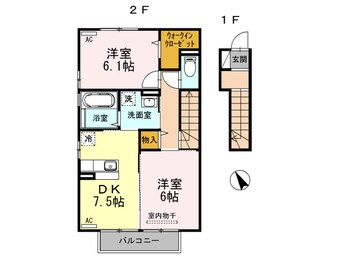 間取図 日豊本線/中津駅 車移動　8分2.6km 2階 築10年