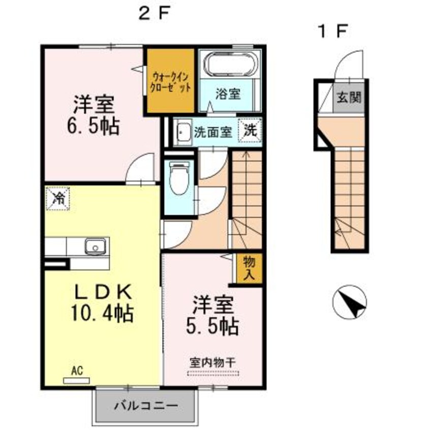 間取図 日豊本線/中津駅 徒歩33分 2階 築10年