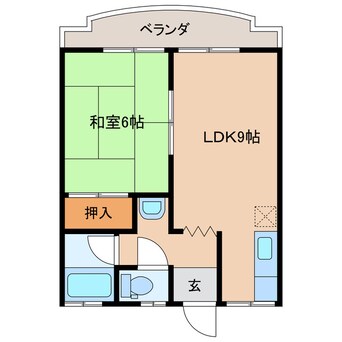 間取図 日豊本線/中津駅 車移動　6分2.4km 2階 築50年