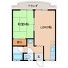 日豊本線/中津駅 車移動 2階 築50年 1LDKの間取り