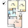 日豊本線/豊前松江駅 徒歩8分 2階 築21年 2DKの間取り