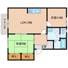 日豊本線/中津駅 車移動 2階 築35年 2LDKの間取り