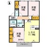 日豊本線/中津駅 車移動 2階 築10年 3LDKの間取り