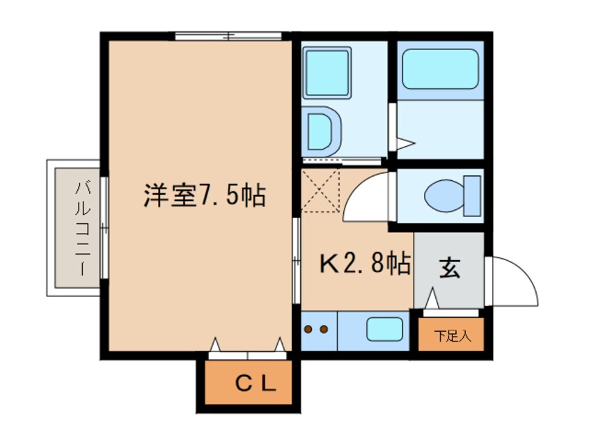 間取図 日豊本線/中津駅 徒歩20分 2階 築8年