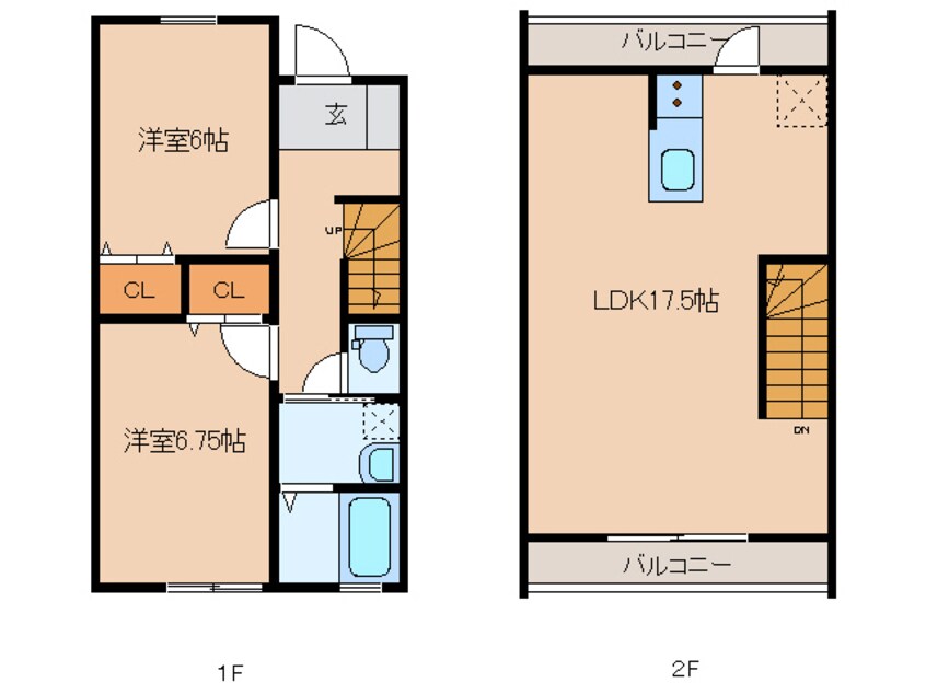 間取図 日豊本線/中津駅 徒歩25分 1-2階 築8年