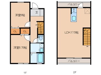 間取図 日豊本線/中津駅 徒歩25分 1-2階 築8年