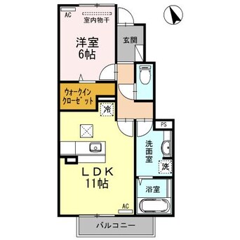 間取図 日豊本線/中津駅 徒歩34分 1階 築10年