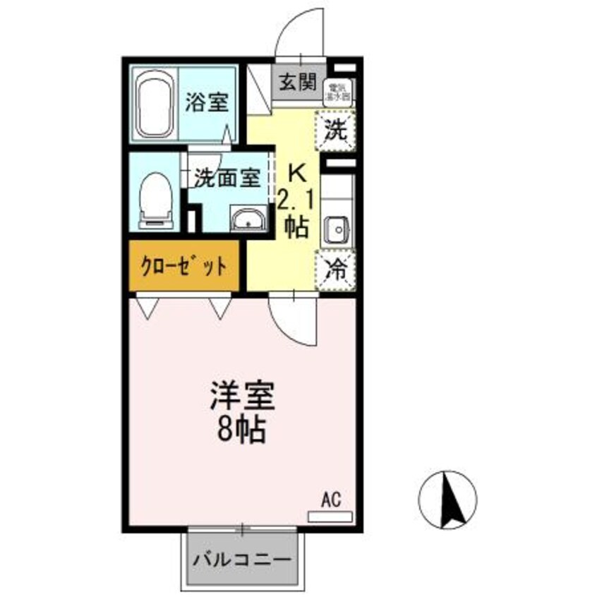 間取図 日豊本線/中津駅 徒歩14分 2階 築19年