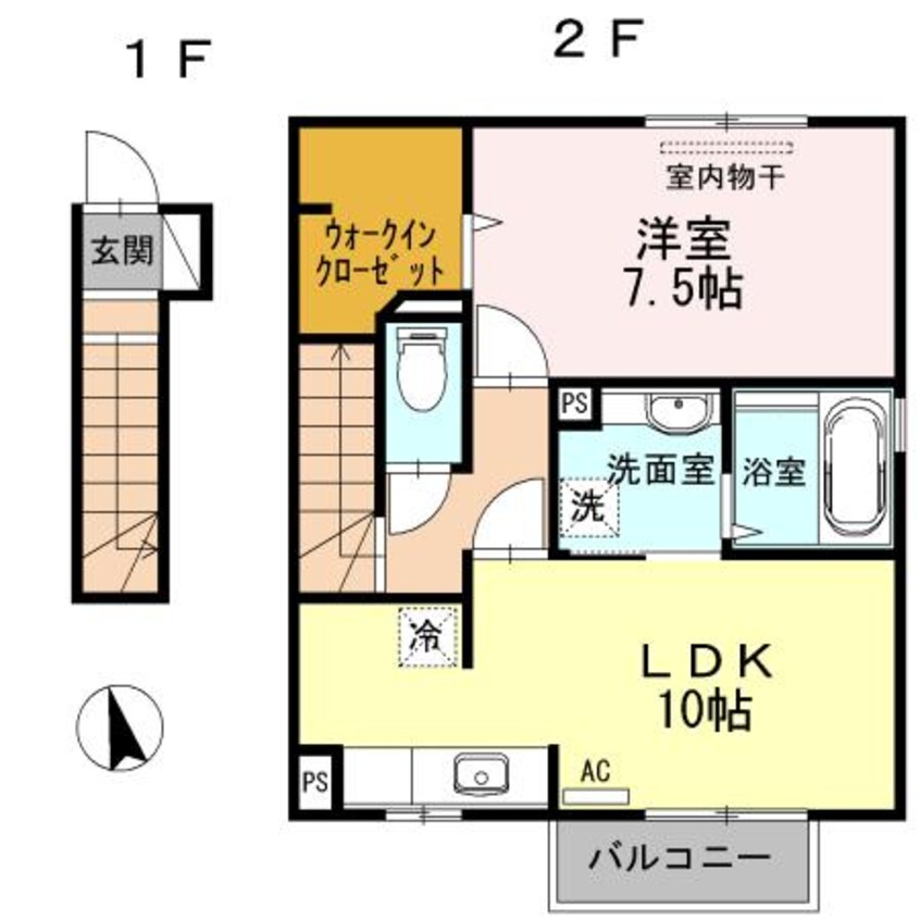 間取図 日豊本線/中津駅 徒歩34分 2階 築10年