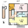 日豊本線/中津駅 徒歩34分 2階 築10年 1LDKの間取り