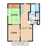 日豊本線/吉富駅 徒歩12分 2階 築25年 2LDKの間取り
