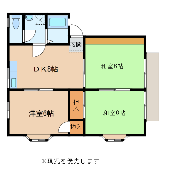 間取り図 日豊本線/中津駅 徒歩35分 1階 築35年
