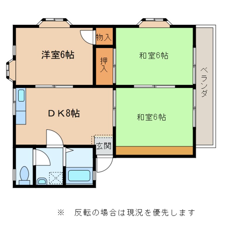 間取図 日豊本線/中津駅 徒歩35分 1階 築34年