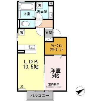 間取図 日豊本線/中津駅 徒歩31分 2階 築8年