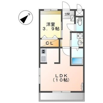 間取図 日豊本線/中津駅 徒歩28分 2階 築9年