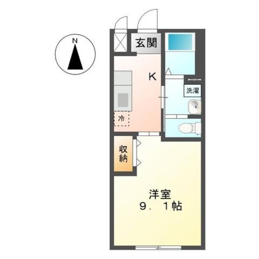 間取図 日豊本線/中津駅 徒歩27分 2階 築8年