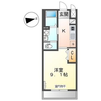 間取図 日豊本線/中津駅 徒歩26分 1階 築9年