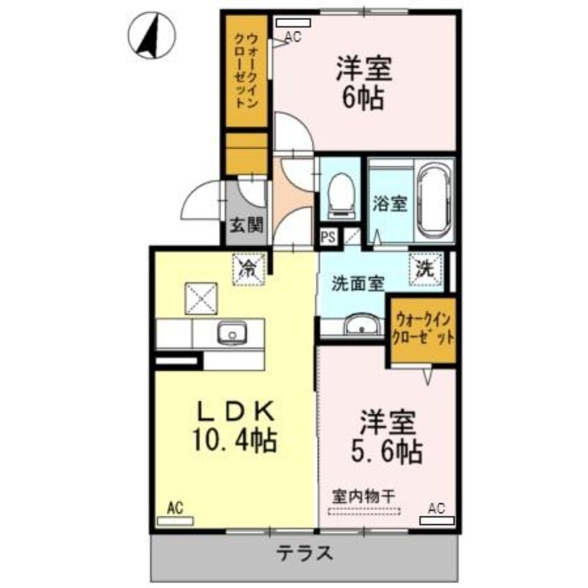 間取図 日豊本線/中津駅 徒歩24分 1階 築10年