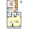 日豊本線/中津駅 徒歩24分 1階 築11年 1LDKの間取り