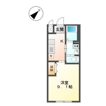 間取図 日豊本線/中津駅 徒歩28分 2階 築8年