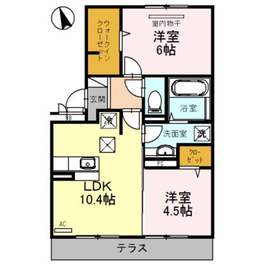 間取図 日豊本線/中津駅 徒歩28分 1階 築7年