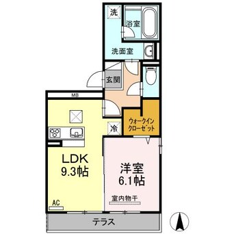 間取図 日豊本線/東中津駅 徒歩28分 1階 築6年