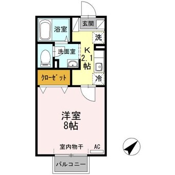 間取図 日豊本線/中津駅 徒歩13分 2階 築20年