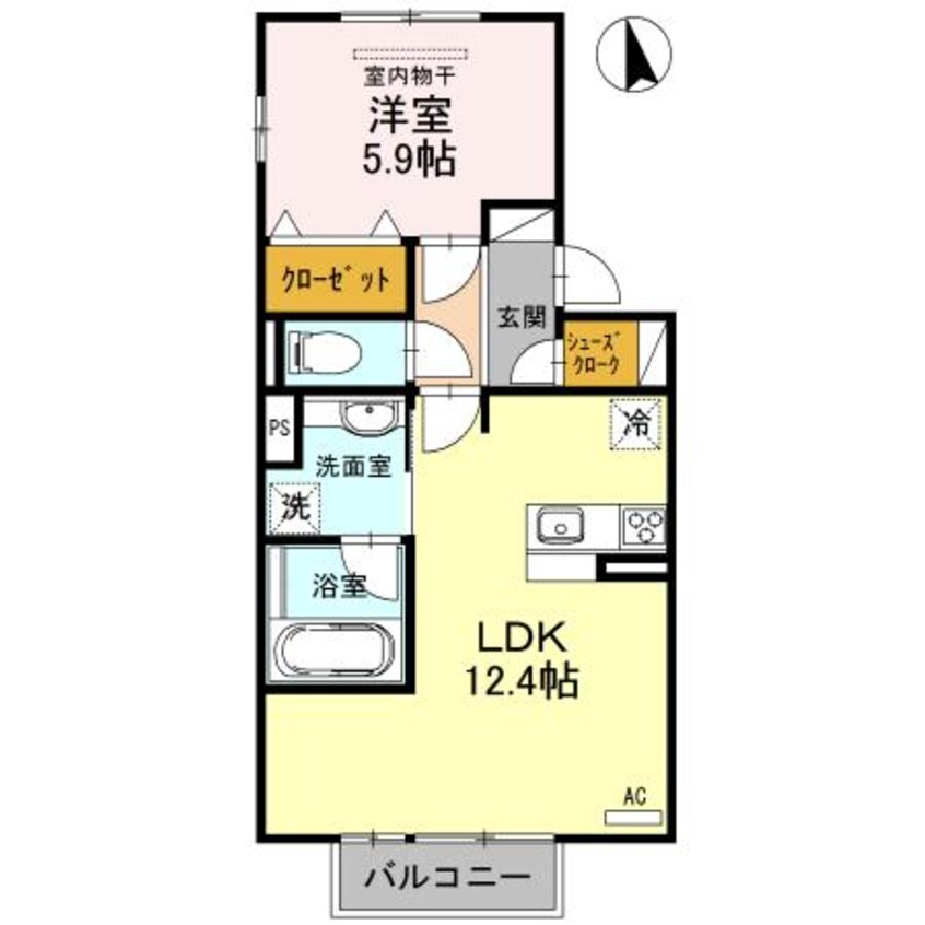 間取図 日豊本線/中津駅 徒歩14分 2階 築6年