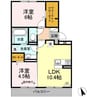 日豊本線/中津駅 徒歩8分 2階 築6年 2LDKの間取り