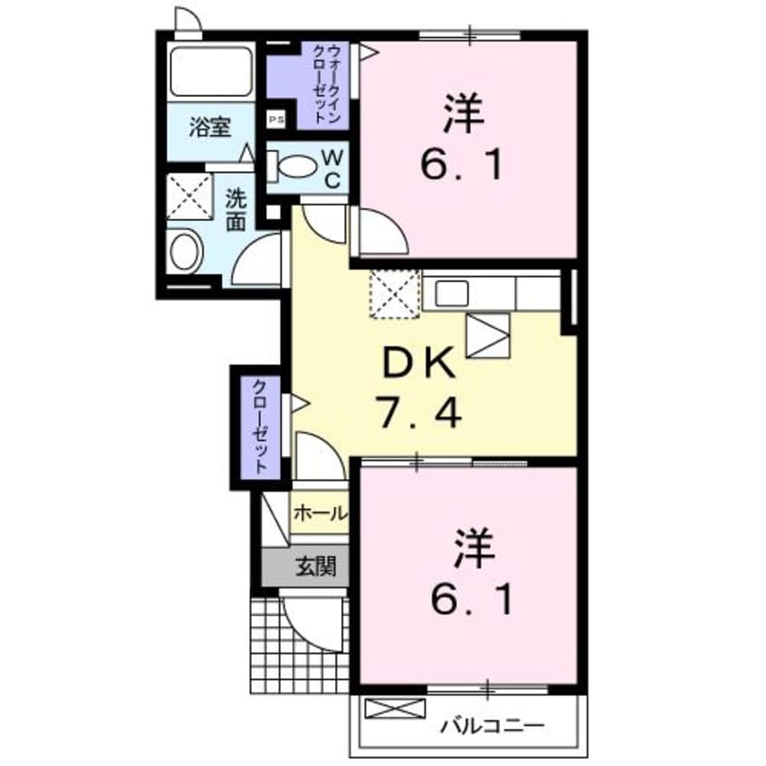 間取図 日豊本線/中津駅 徒歩31分 1階 築16年