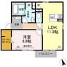 日豊本線/中津駅 徒歩29分 2階 築7年 1LDKの間取り